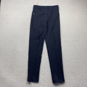 Peruzzi Women's Dark Navy Blue Pleated Jegging Trousers Size 38 Italy Made Read